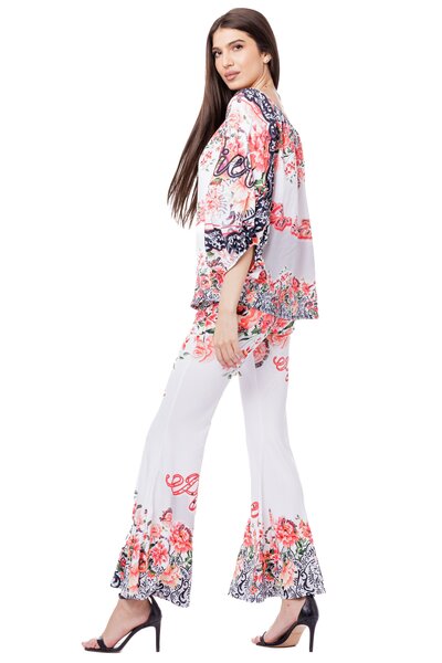 Set elegant inflorat alb