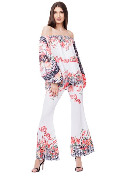 Set elegant inflorat alb